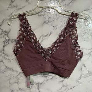 PINK Victoria Secret Lace Ribbed Bralette Size S